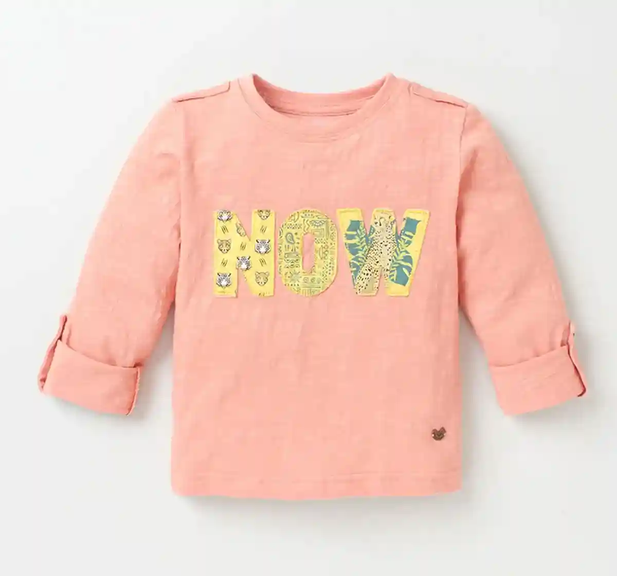 Roll Up Sleeves Applique Tee