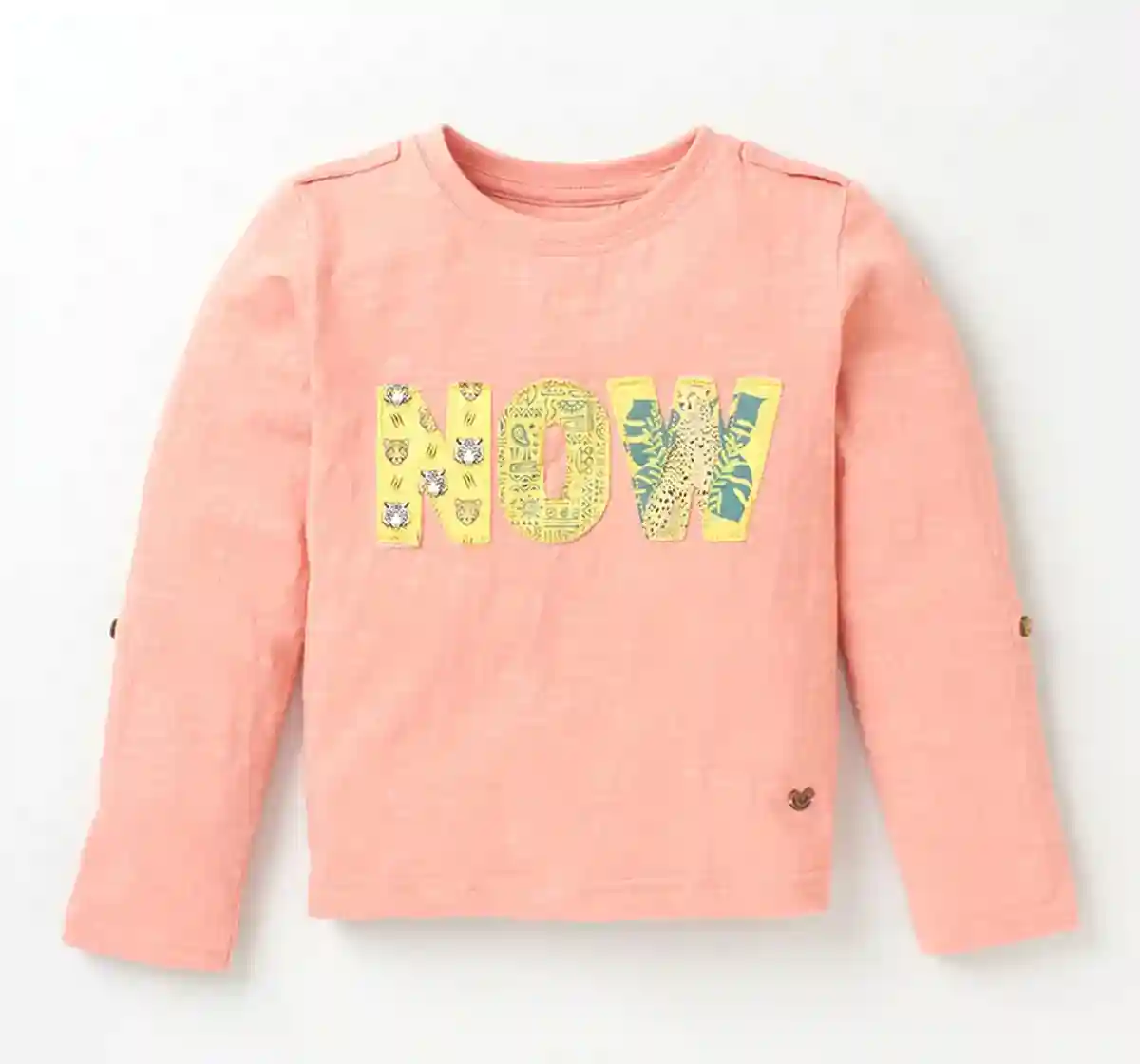 Roll Up Sleeves Applique Tee