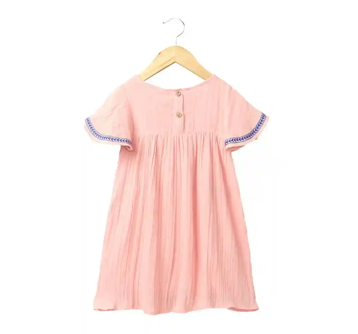 Flared Sleeves Embroidery Dress