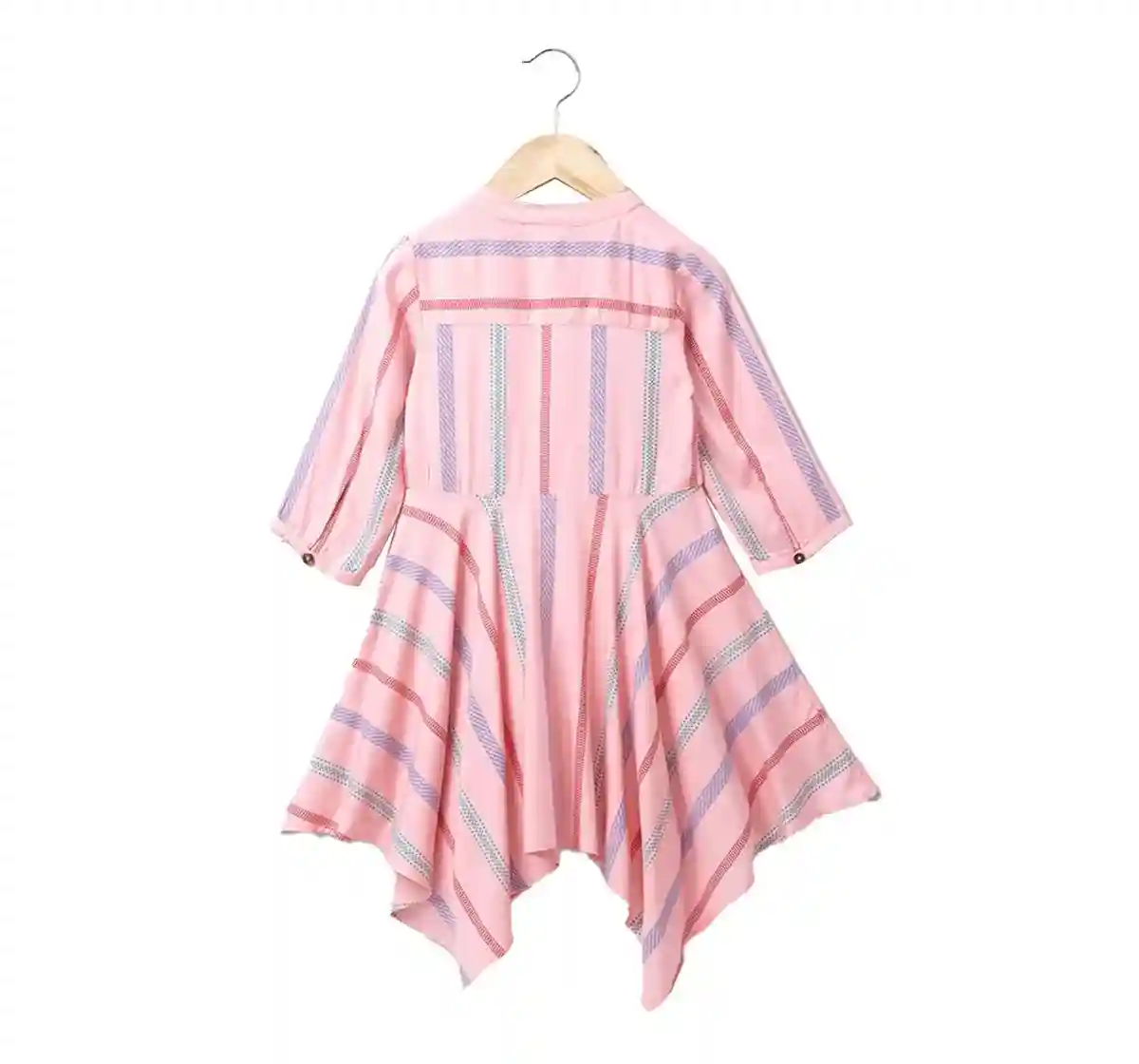 Asymmetric Printed Stripe Dress