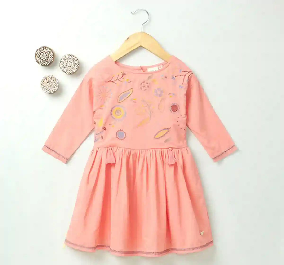 Embroidered Flared Dress