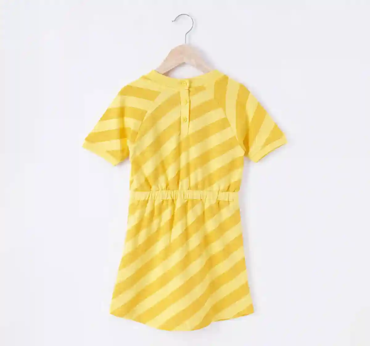 Girls Striped Tie Up Dress