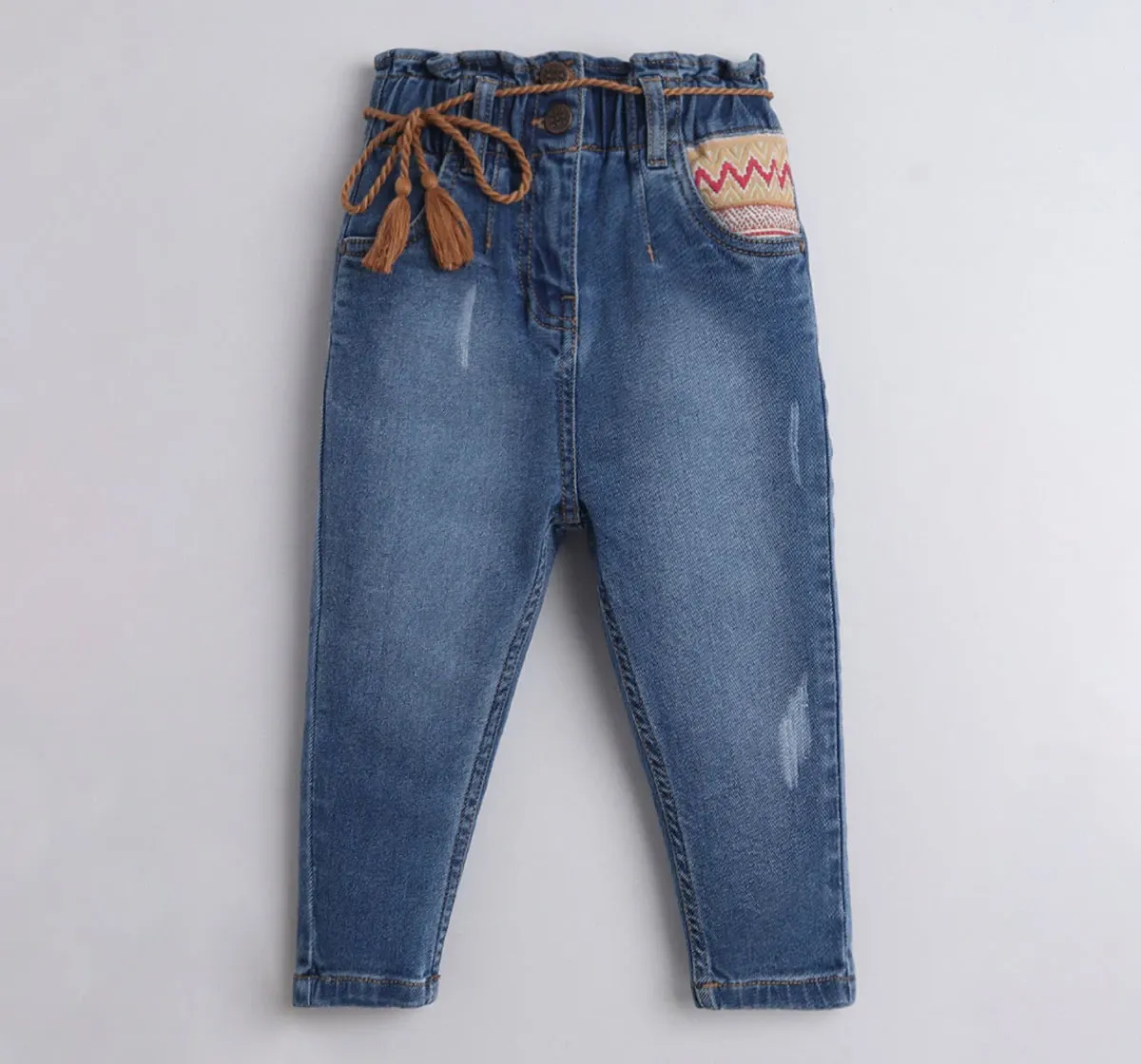 Washed Paper Bag Denims