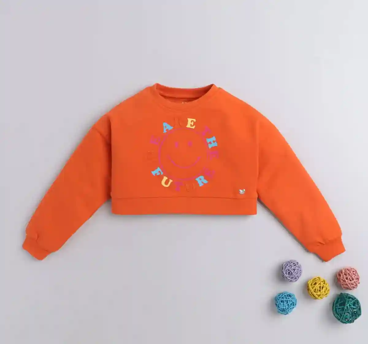 Graphic Print Crop Sweatshirt