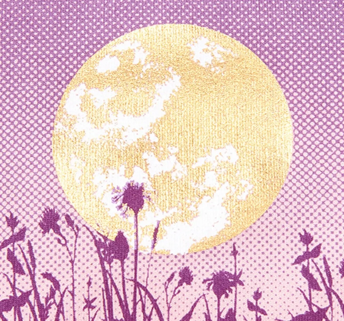 Glitter Print Crop Sweatshirt