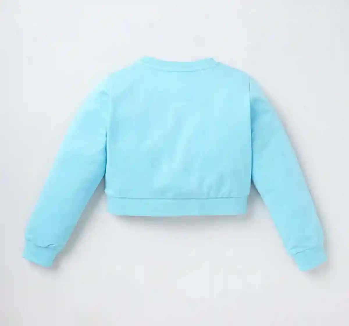 Glitter Print Crop Sweatshirt