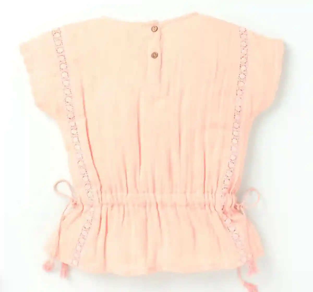 Peplum Dobby Top With Tape