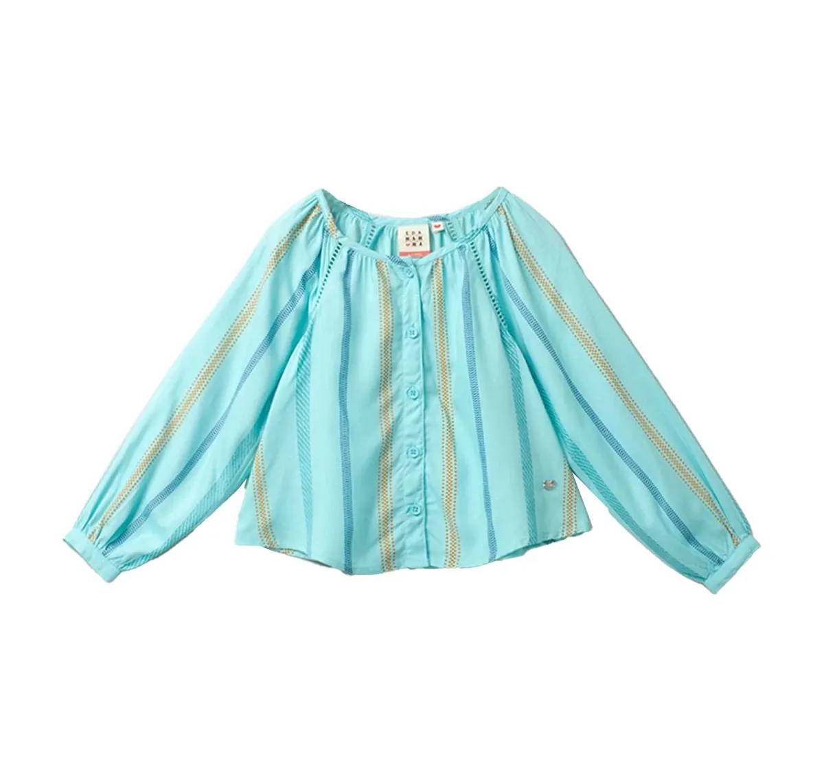 Printed Stripe Raglan Top