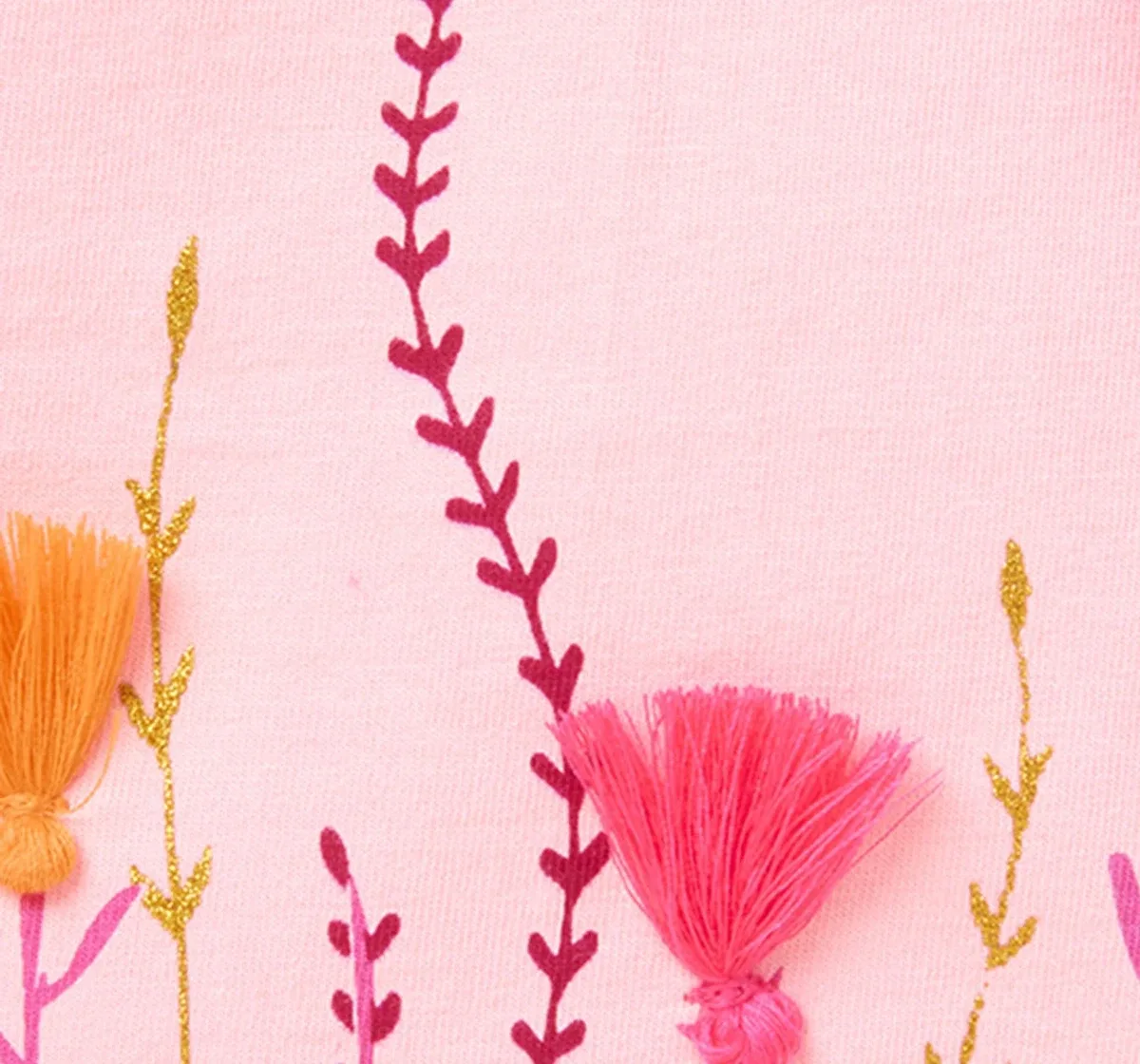 Ruffle Embroidered Tee