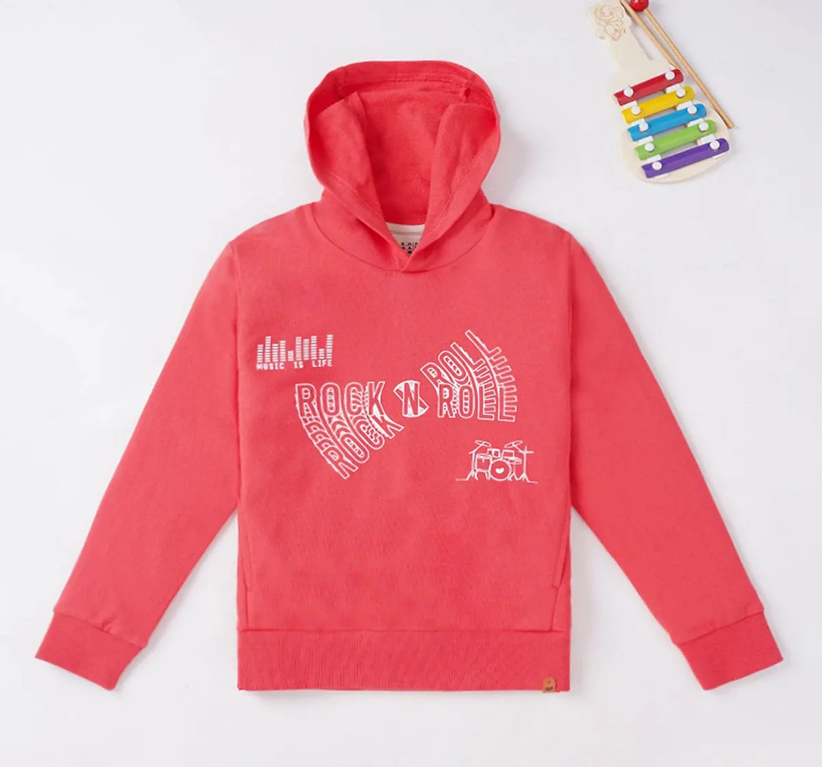 Boys Rock N Roll Printed Hoodie