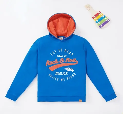 Boys Applique Print Hoodie