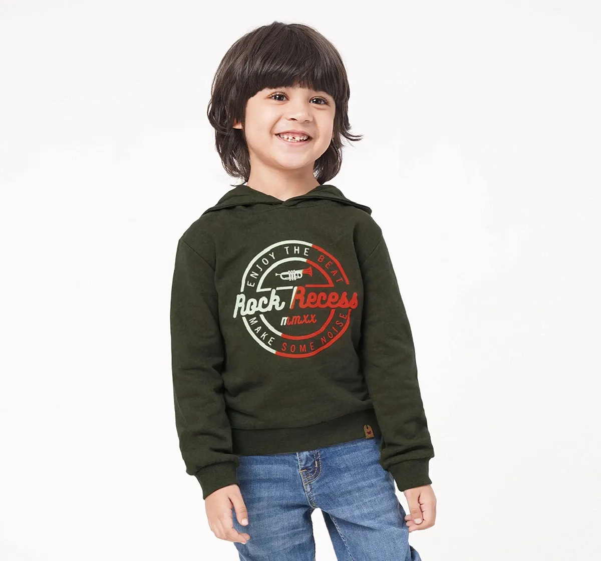 Boys Flock Print Hoodie