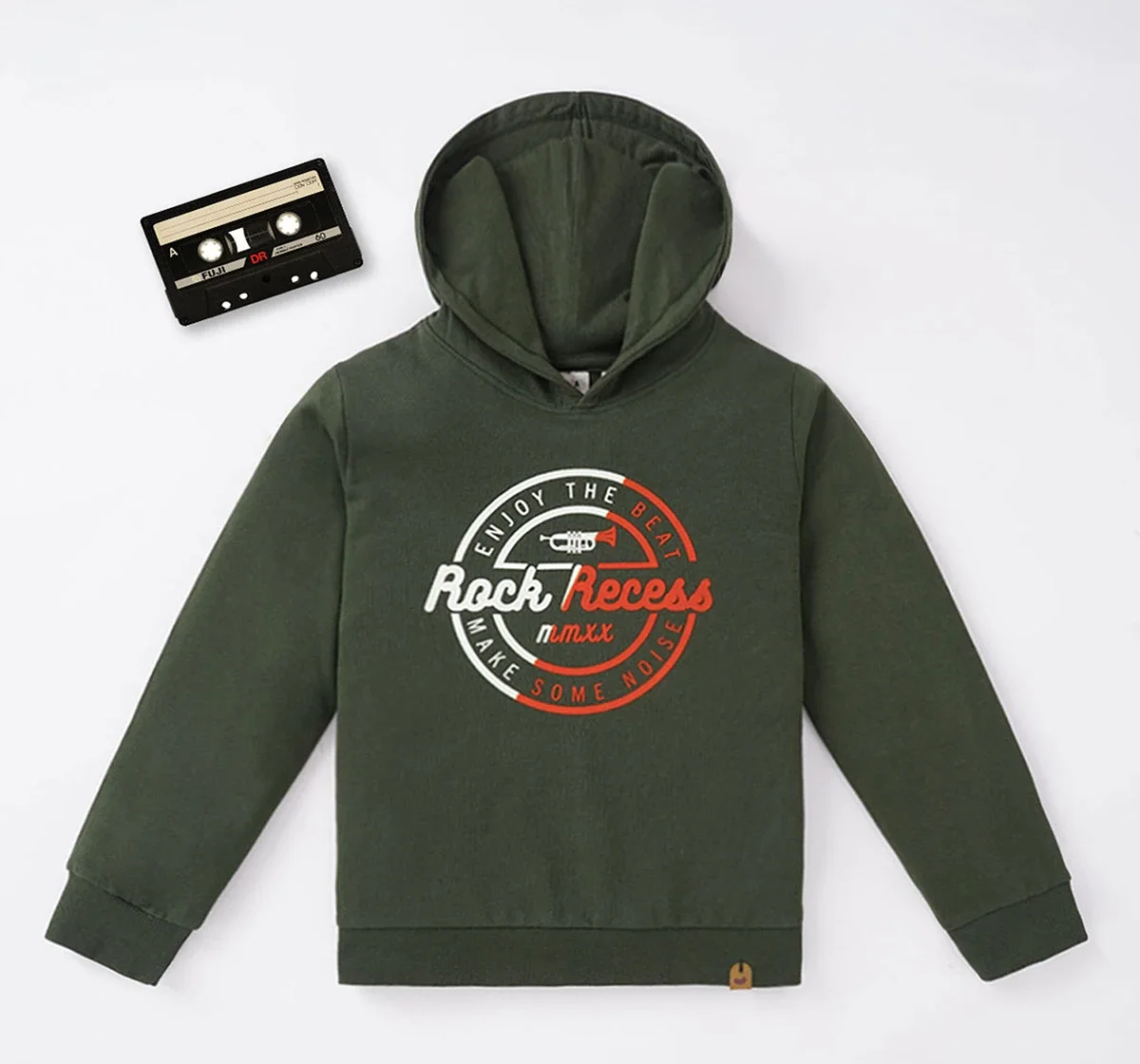 Boys Flock Print Hoodie