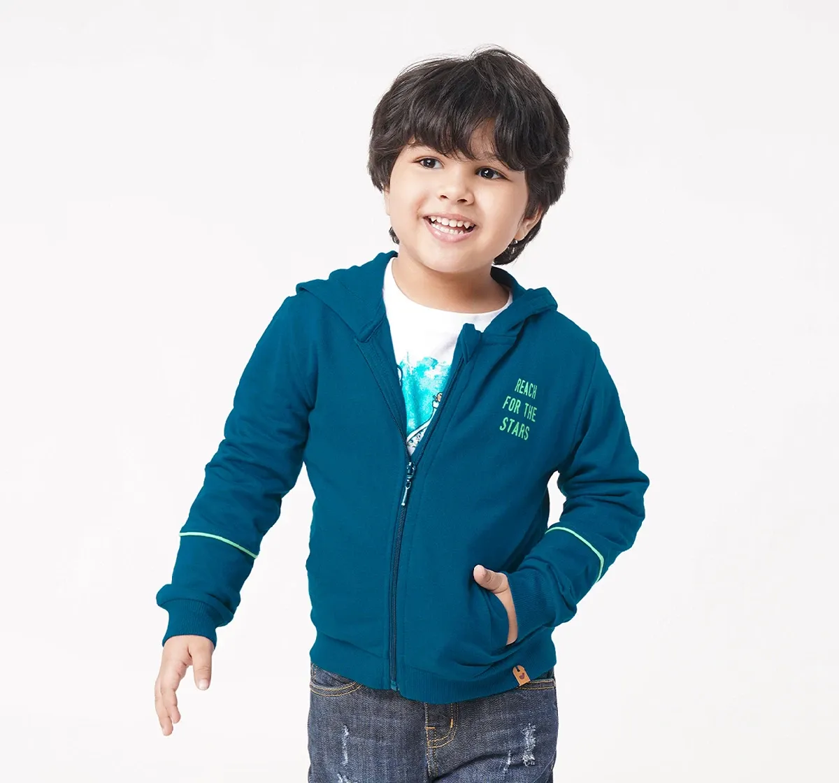 Boys Hooded Zipper Jacket