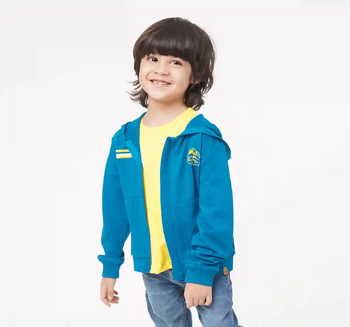 Boys Zipper Hooded Knit Jacket