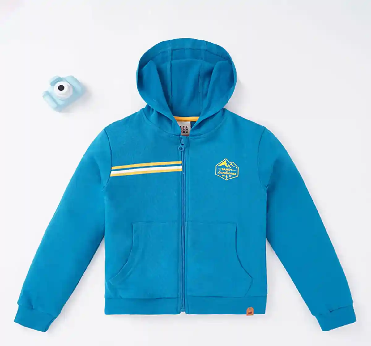 Boys Zipper Hooded Knit Jacket