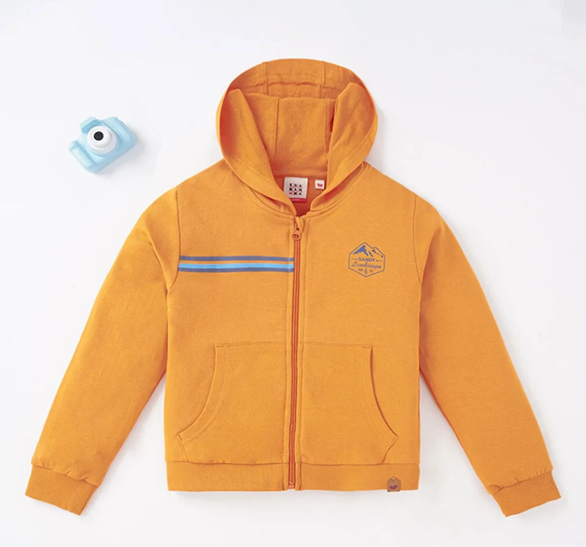 Boys Zipper Hooded Knit Jacket