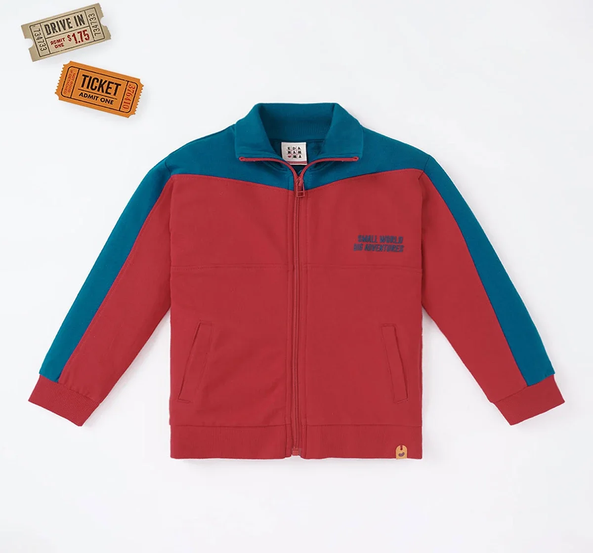 Boys Color Block Knit Jacket