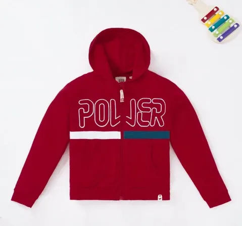 Boys Front Open Chest Print Knit Jacket