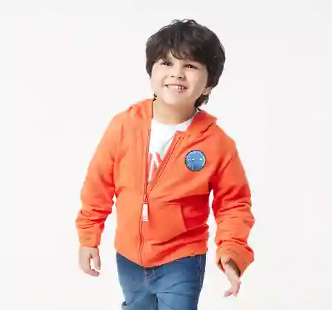 Boys Front Open Hooded Jacket