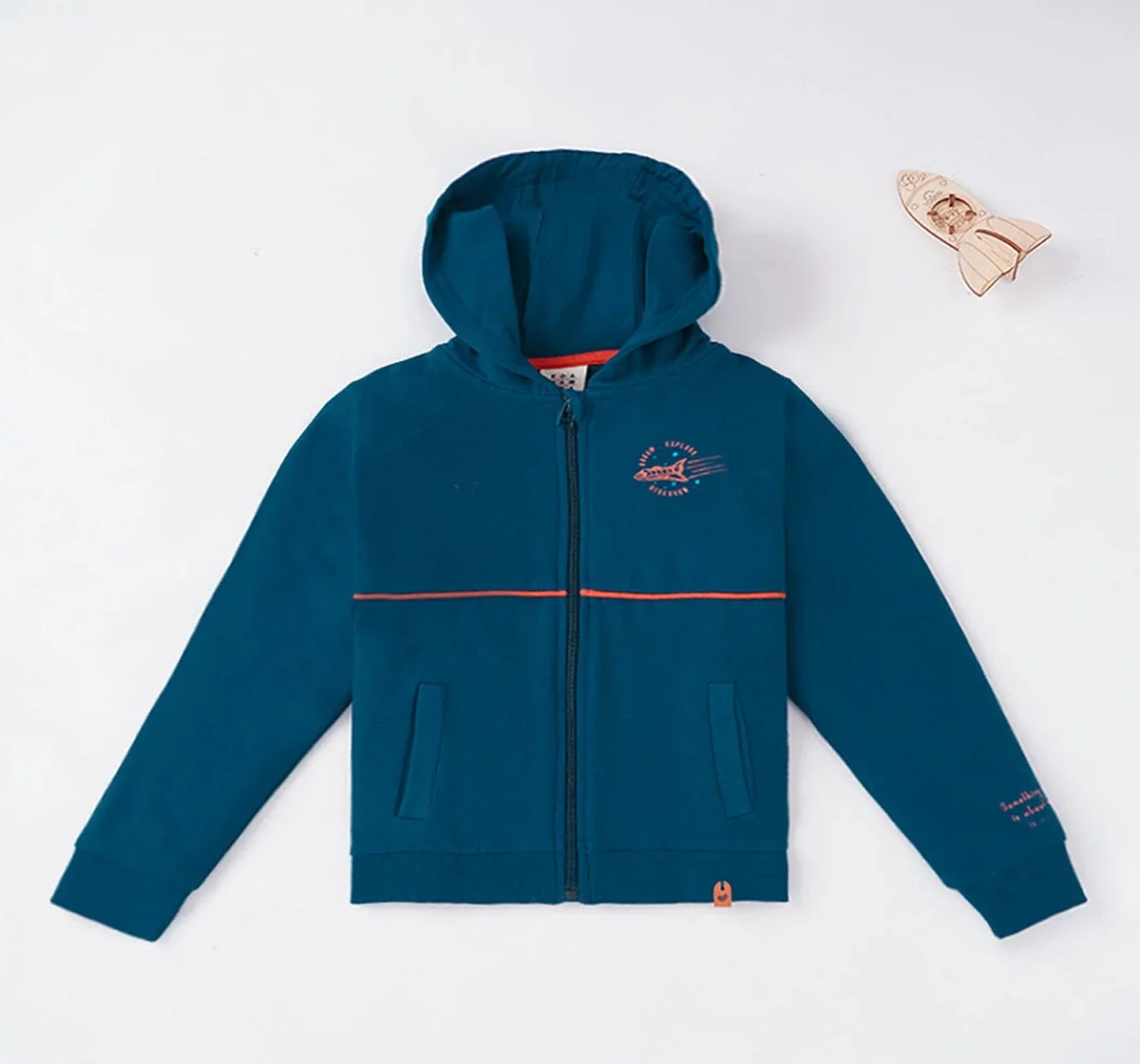 Boys Front Open Hooded Jacket