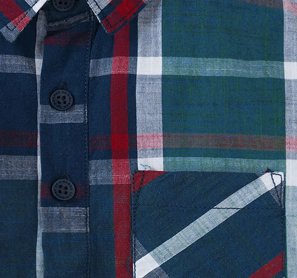 Boys Plaid Hooded Shirt