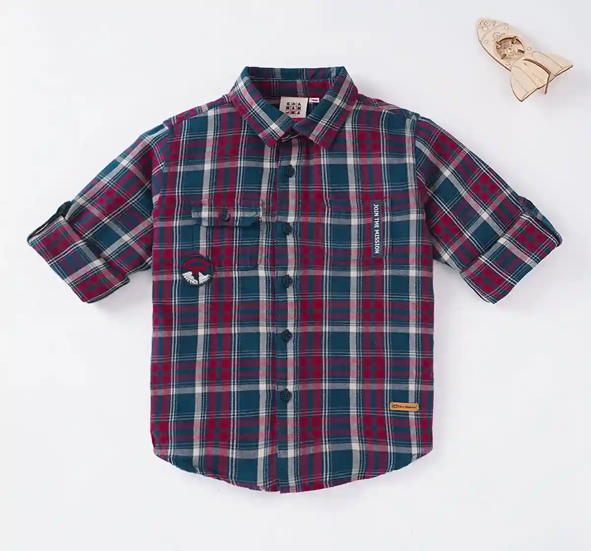 Boys Full Sleeves Plaid Shirt