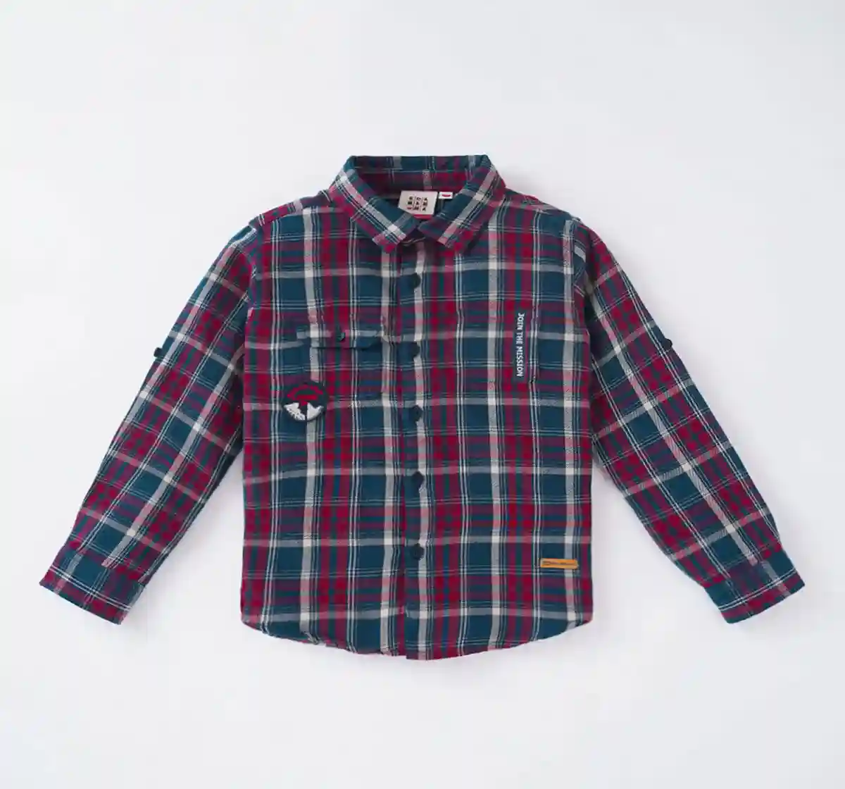 Boys Full Sleeves Plaid Shirt