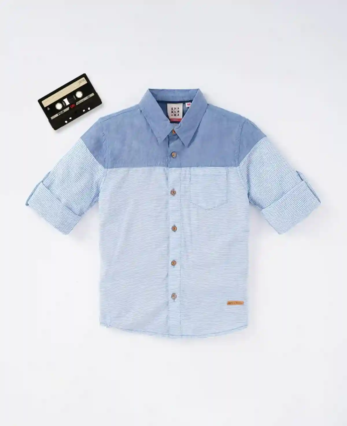 Boys Color-Block Striped Shirt