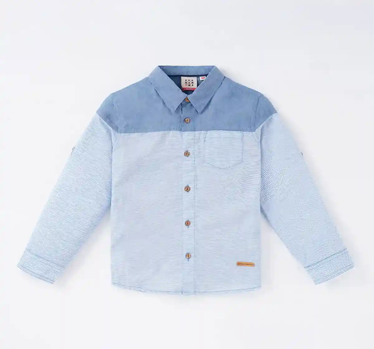 Boys Color-Block Striped Shirt