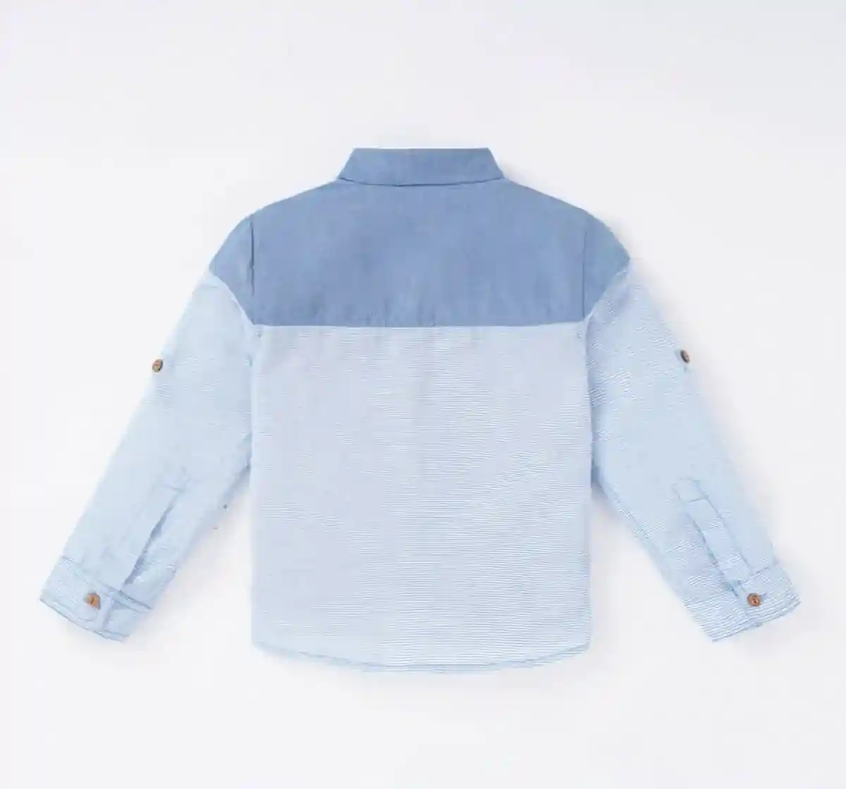 Boys Color-Block Striped Shirt