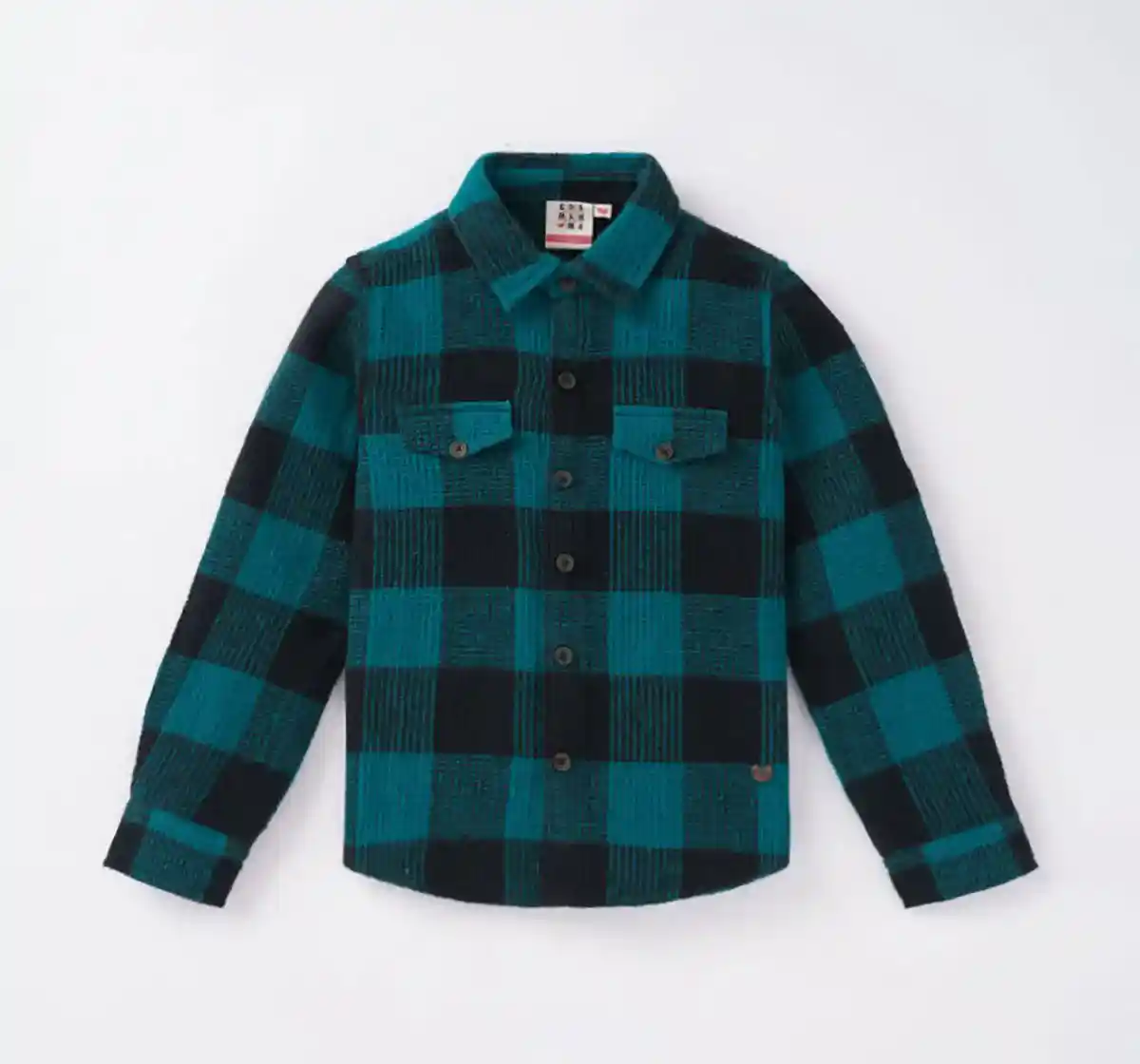 Boys Checks Shirt With Flap Pockets