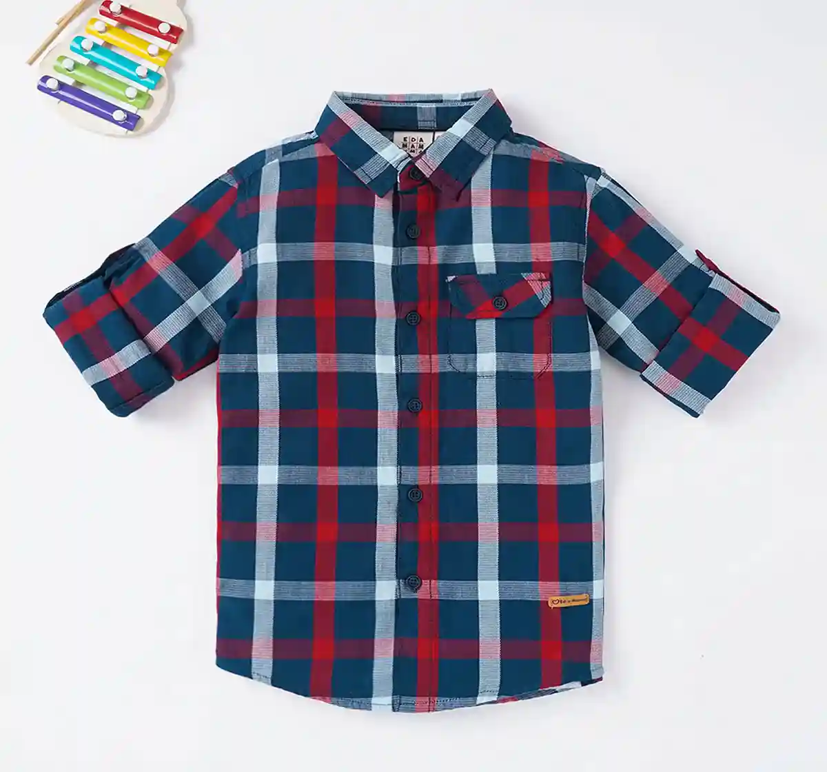Boys Full Sleeves Y/D Checks Shirt