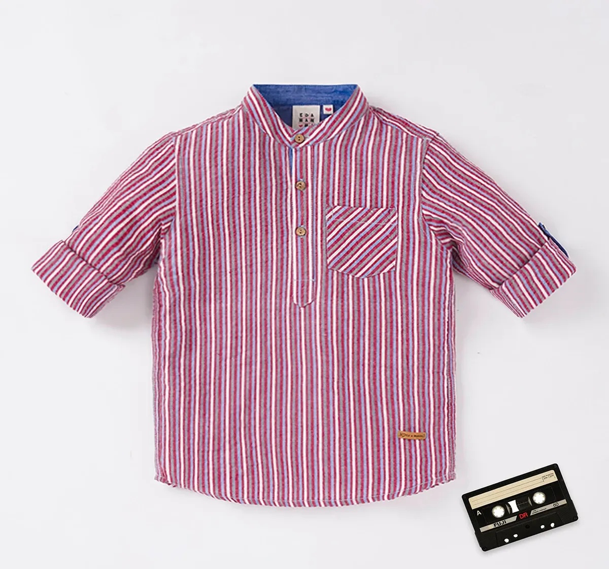 Boys Seer Sucker Strips Shirt