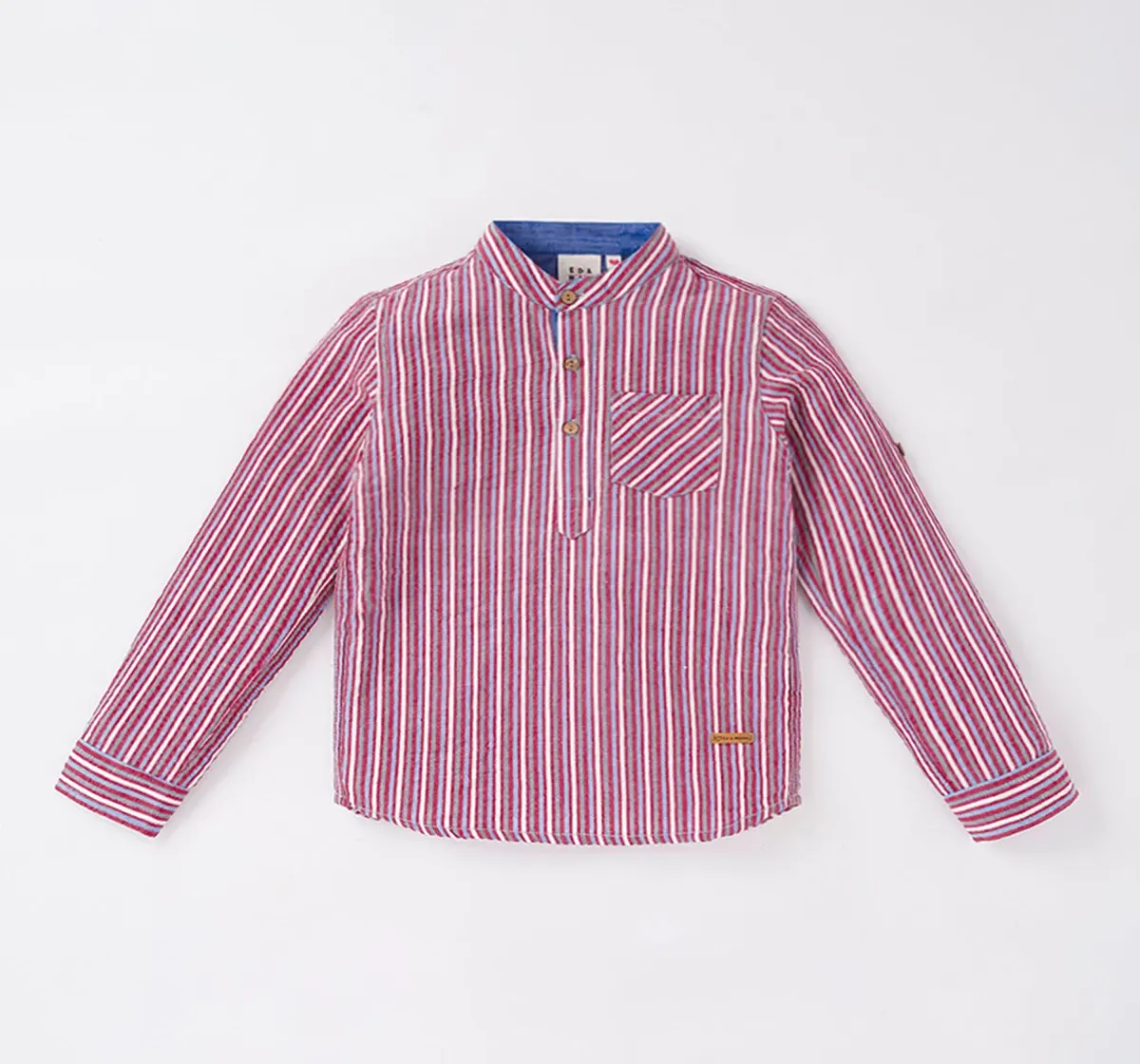 Boys Seer Sucker Strips Shirt