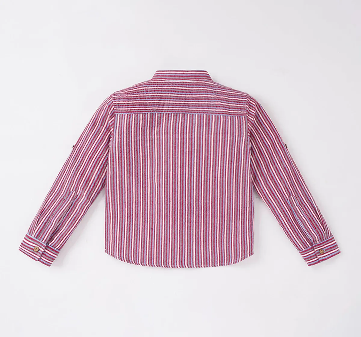 Boys Seer Sucker Strips Shirt