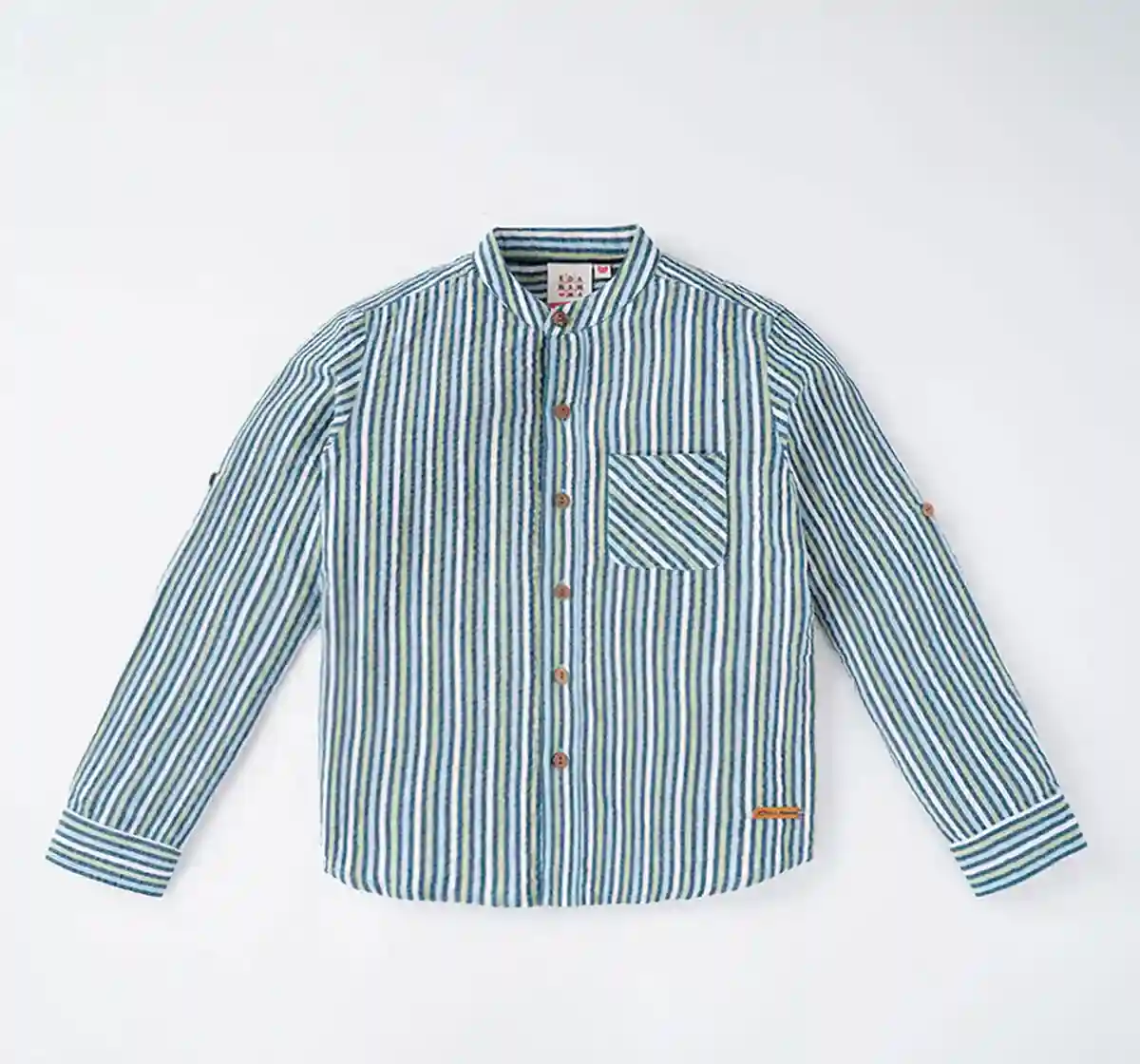 Boys Seer Sucker Strips Shirt