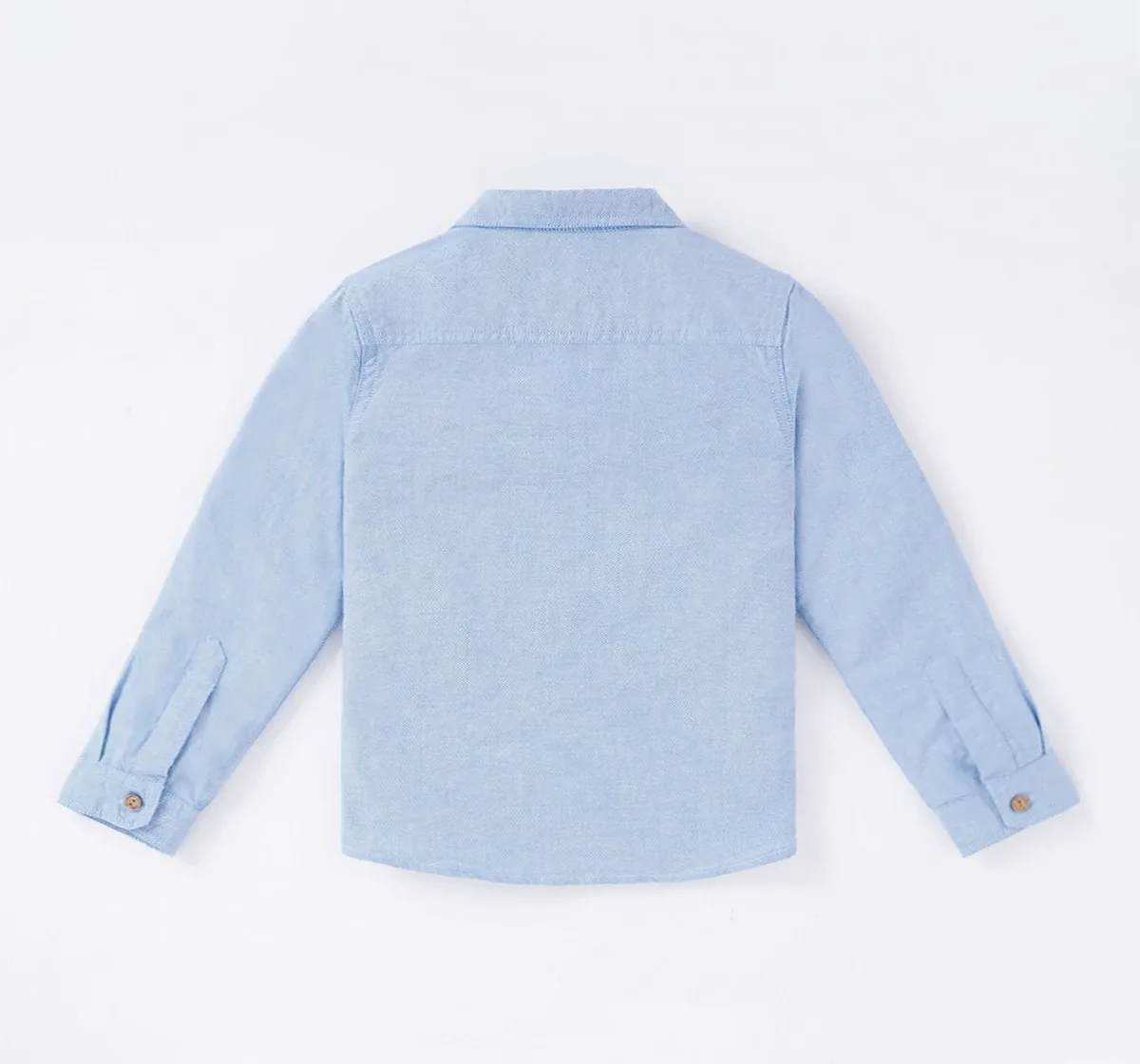 Boys Full Sleeves Solid Collar Shirt