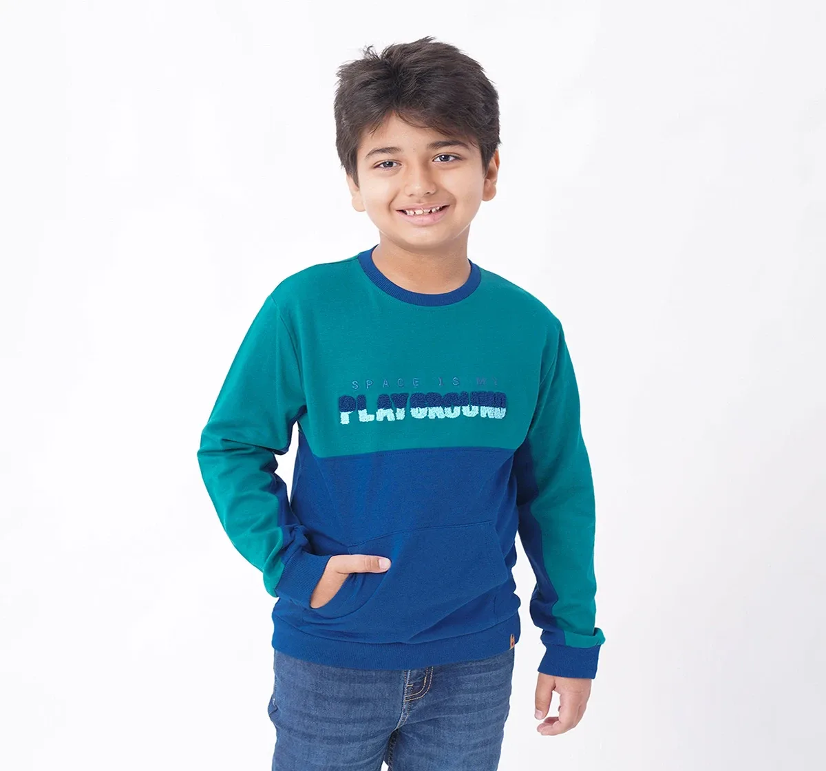 Boys Color Block Sweatshirt