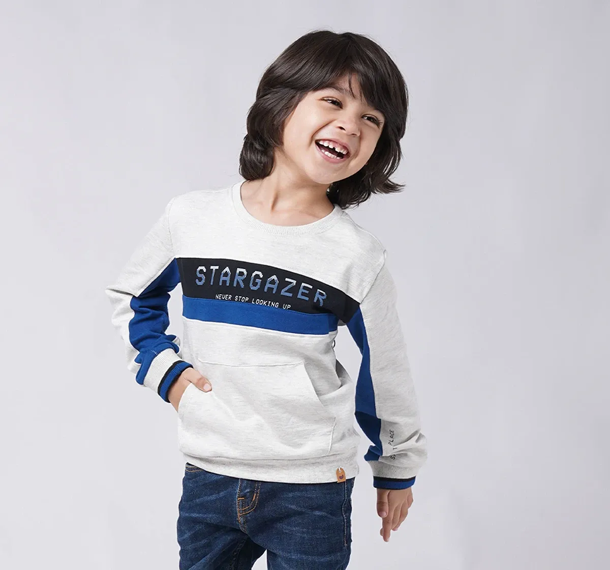 Boys Color Block Sweatshirt