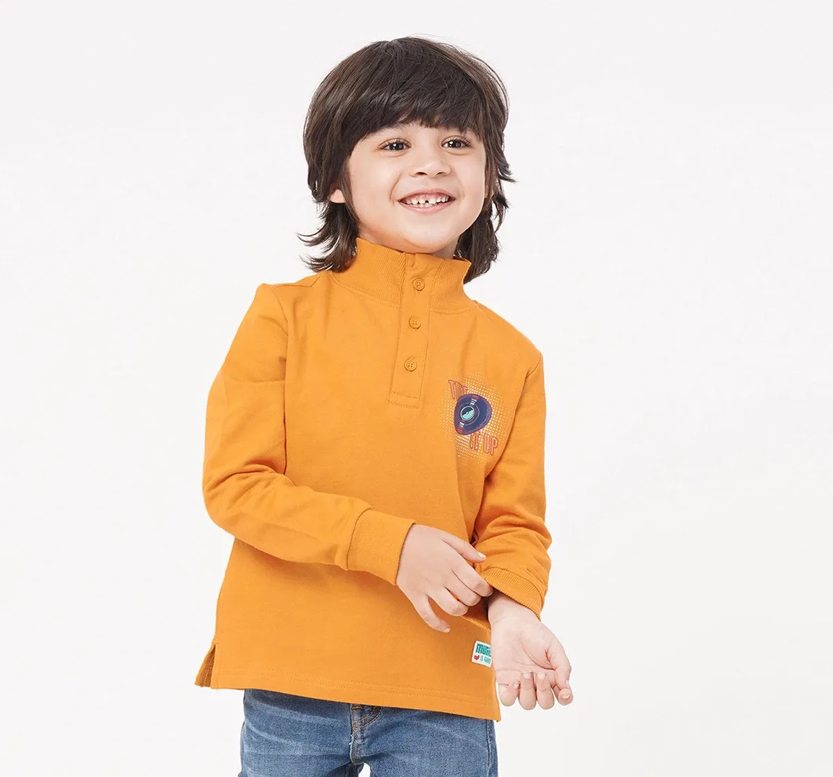 Boys High-Neck Sweatshirt