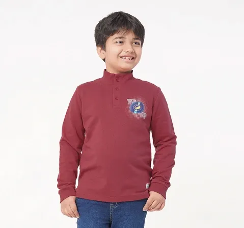 Boys Buttoned Hi-Ink Sweatshirt