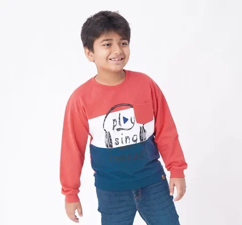 Boys Color Block Sweatshirt