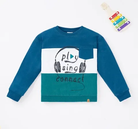 Boys Color Block Sweatshirt