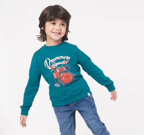 Boys Chest Print Sweatshirt