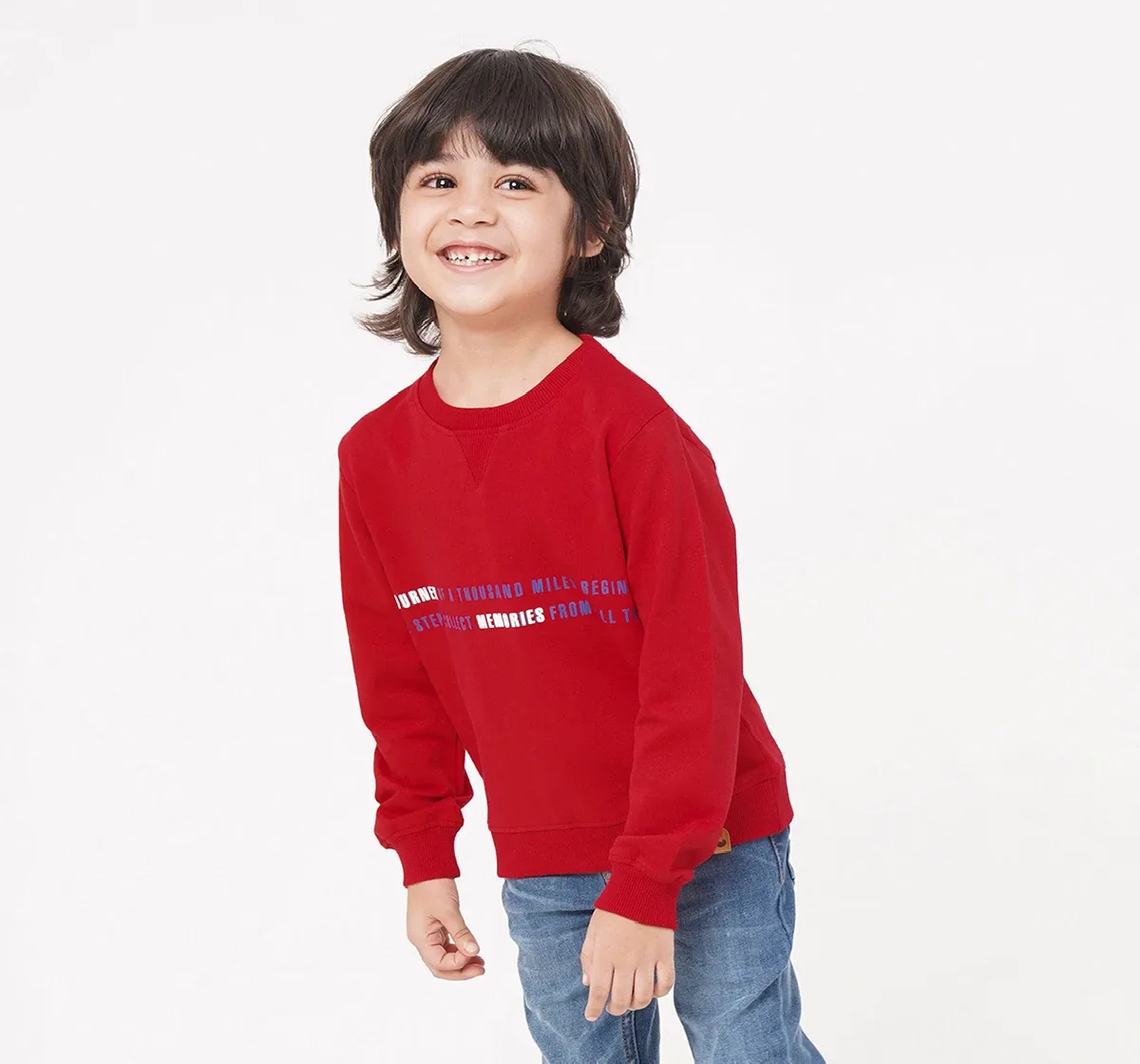 Boys Chest Print Sweatshirt