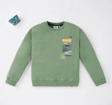 Boys Sweatshirt With Chest Print