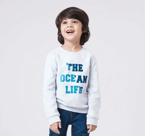 Boys Flock Print Sweatshirt