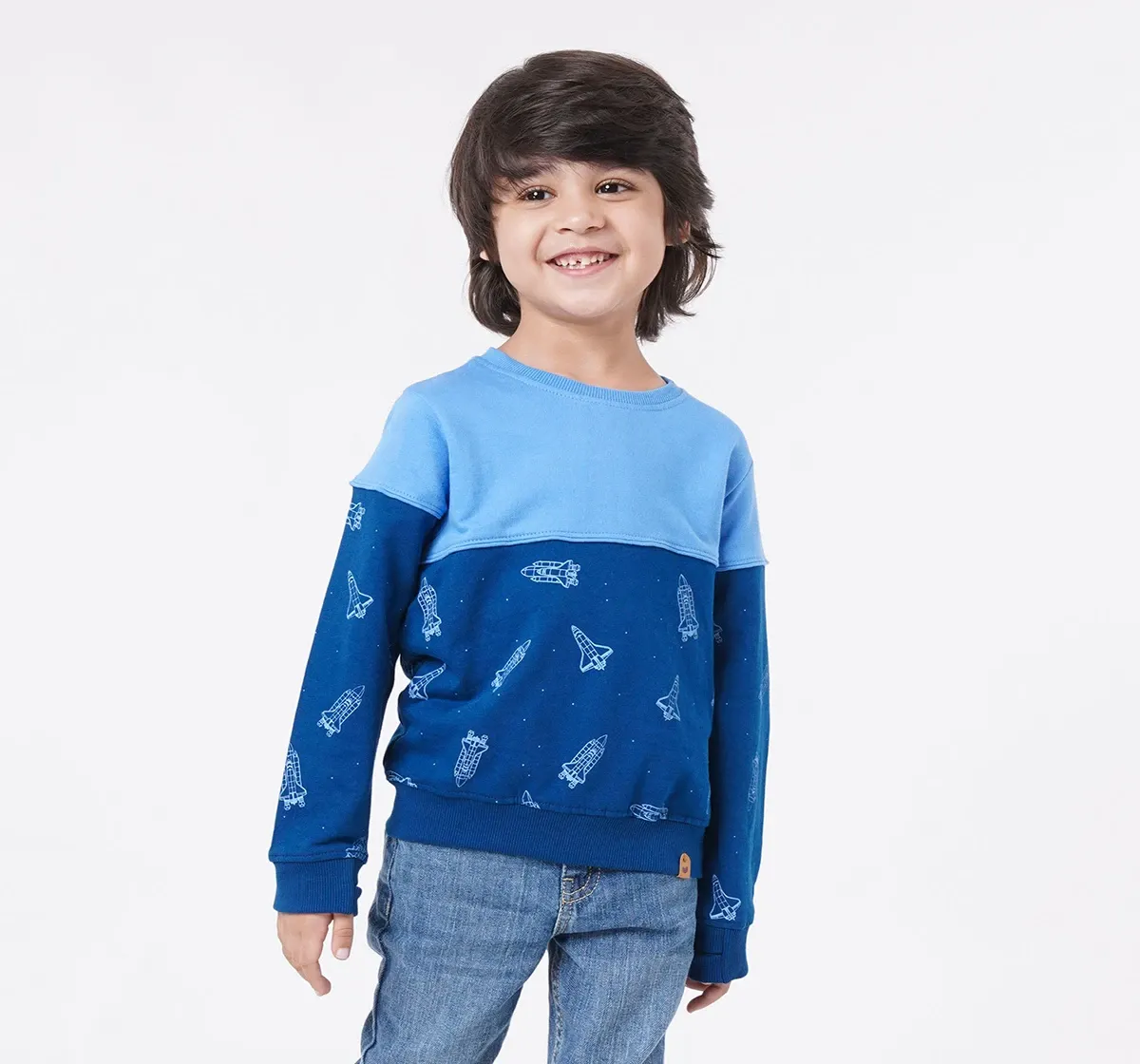 Boys Color Block Sweatshirt