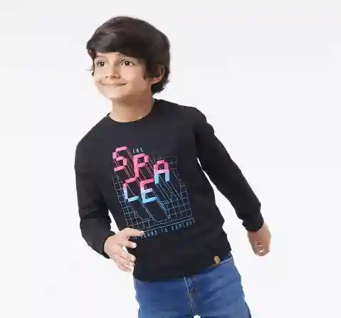 Boys Space Printed Sweatshirt
